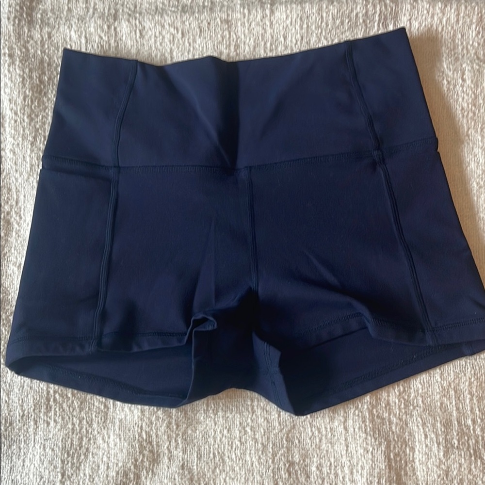 Fabletics High Waist Dark Blue Women's Shorts